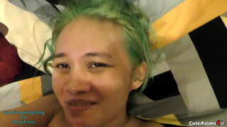 Blowjob POV ac wrth ei Bodd i Cum Wyneb!